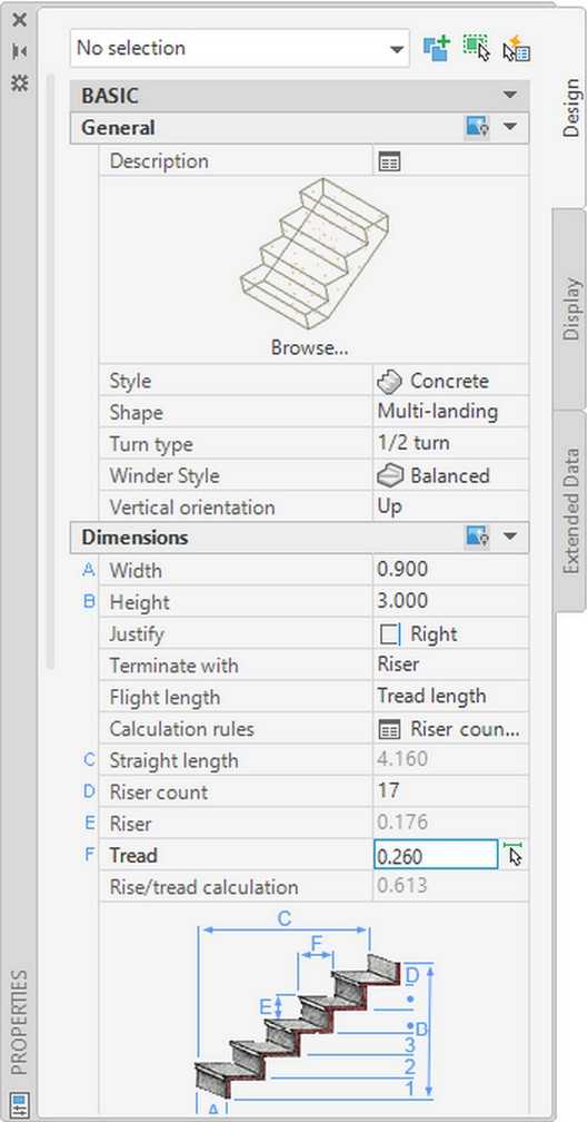 Fig.2.1.6.4 - Properties - Stair h21260 2164 basem prop createStair 5291008p j50