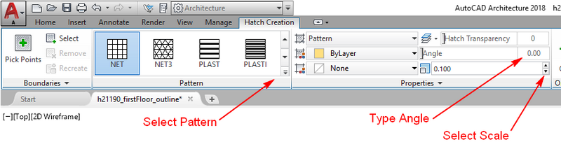 aca18 ribbonDraw hatchCreation t800213