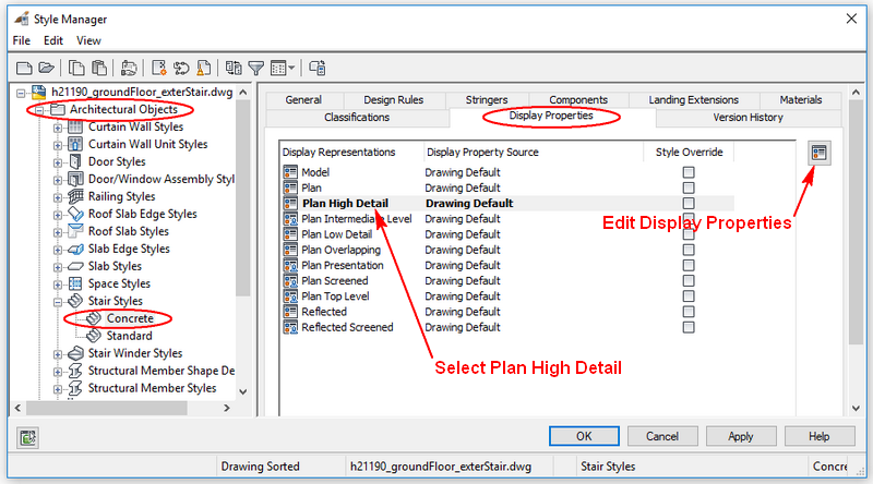 Fig.2.2.9.4 - stair - style Manager - displayProp aca18 stairConcrete styleManager displayProp t800440